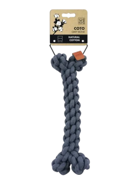 Zabawka Szarpak COTO Bone 30 cm szara