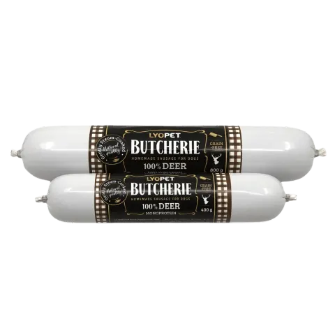 LYOPET Butcherie Kiełbasa treningowa Jeleń 800g