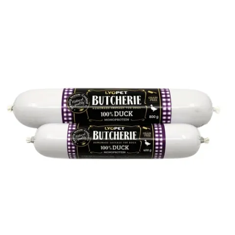 LYOPET Butcherie Kiełbasa treningowa Kaczka 400g