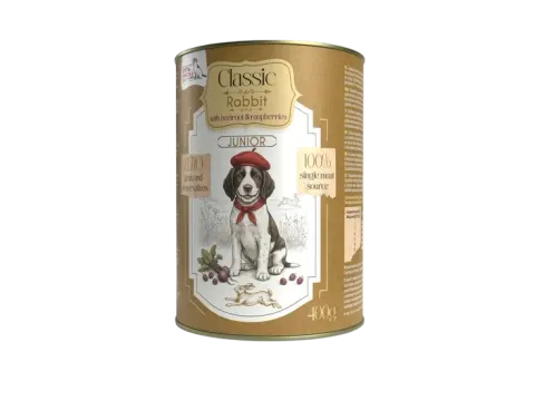 Syta Micha Classic Junior Królik z burakiem i malinami 400g