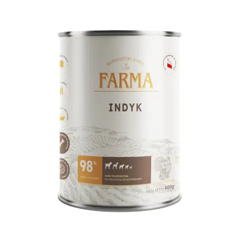 FARMA Select Indyk 400g Monoproteinowa karma mokra dla psa