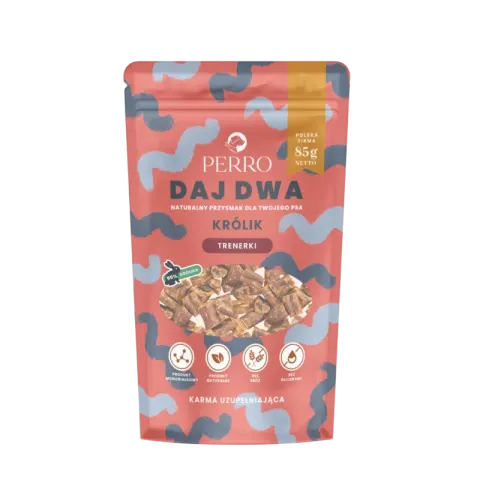 Perro Daj Dwa Królik 85g trenerki dla psa