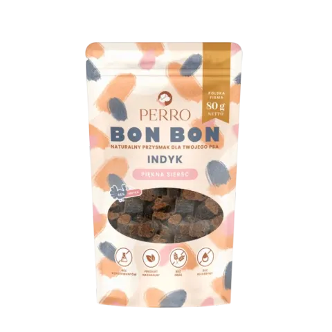 Perro BON Indyk – Piękna sierść 80g