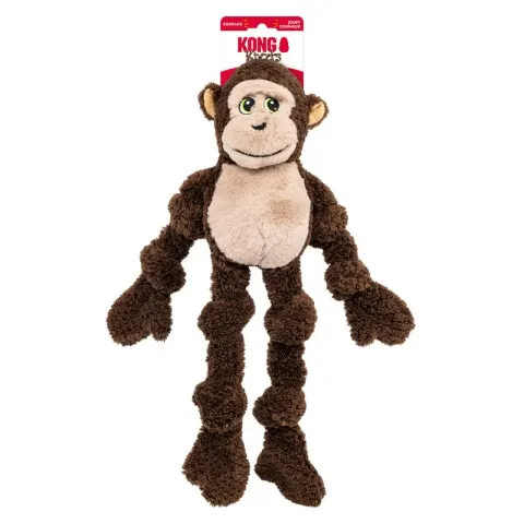 Kong Knots Monkey L/XL Wzmocniona sznurami pluszowa małpa