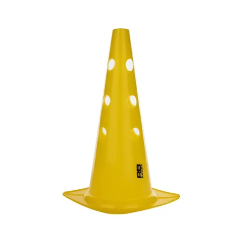 Pachołek treningowy 38 cm z dziurami żółty