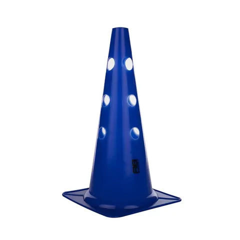 Pachołek treningowy 38 cm z dziurami niebieski