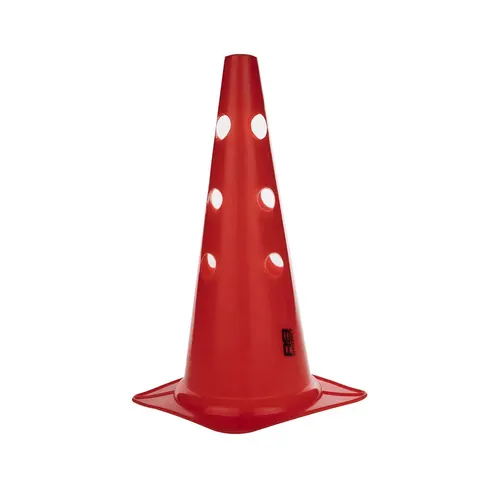 Pachołek treningowy 38 cm z dziurami czerwony