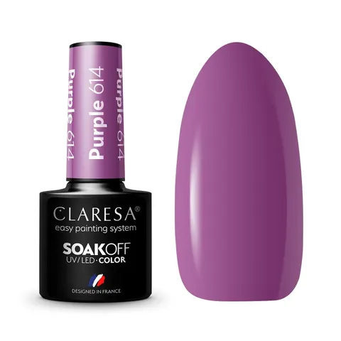Claresa Purple 614 Lakier Hybrydowy 5g