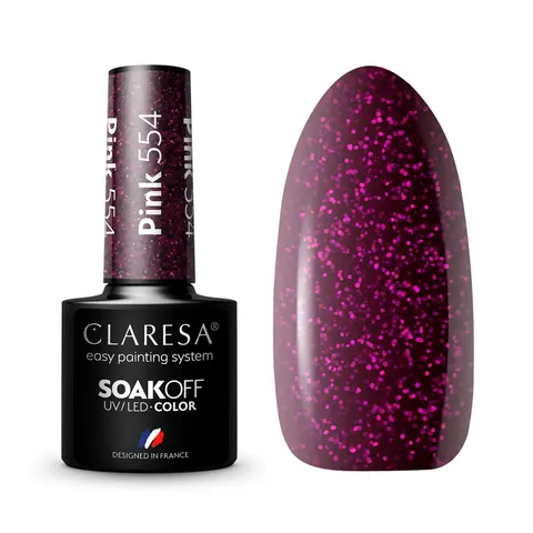 Claresa Pink 554 Lakier Hybrydowy 5g