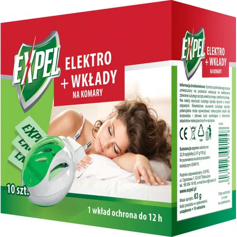 EXPEL Elektro + wkłady na komary, 10 szt