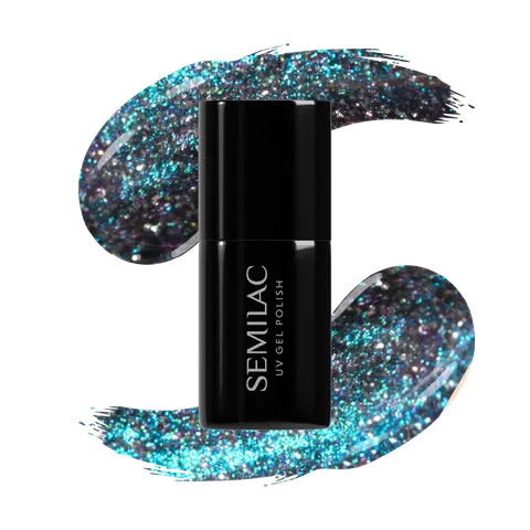 Semilac 828 Grey Holo Lakier Hybrydowy 7ml