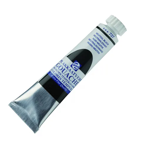 Farba gwasz Talens Gouache Extra Fine Quality 737 Neutral Black 20ml