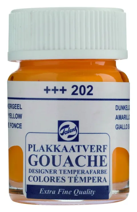 Farba gwasz Talens Gouache Extra Fine Deep Yellow 202 – 16 ml