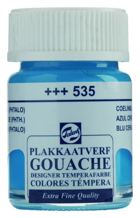 Farba gwasz Talens Gouache Extra Fine Quality 16ml – 535 Cerulean Blue Phthalo