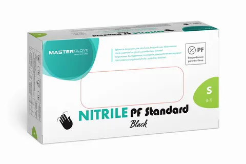 Masterglove Czarne S Rękawiczki Nikrylowe 100 szt