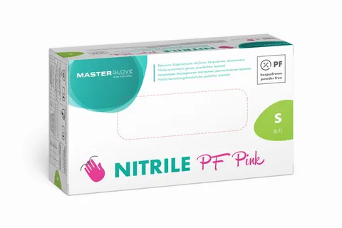 Masterglove Różowe S Rękawiczki Nikrylowe 100 szt