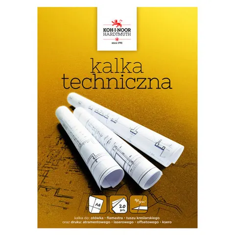Kalka techniczna Diamant A4 w bloku 20 arkuszy 90 g/m2 – KAL-DA492A