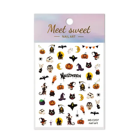 Naklejki do Paznokci Samoprzylepne Halloween MS-C207