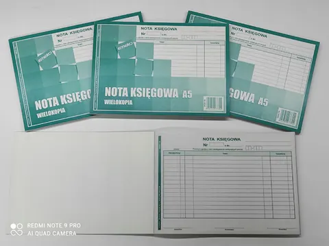 Druk nota księgowa A5 samokopiująca 80 kartek – symbol 730 (DR730)