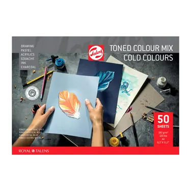 TALENS BLOK KOLOROWY TONED PAPER MIX COLD A4 50K