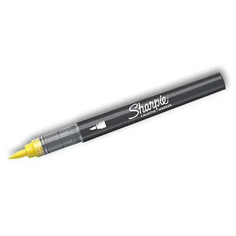 Marker Sharpie Acrylic YELLOW (żółty) brush