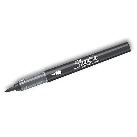 Marker akrylowy Sharpie Acrylic z końcówką pędzelkową BLACK (czarny)