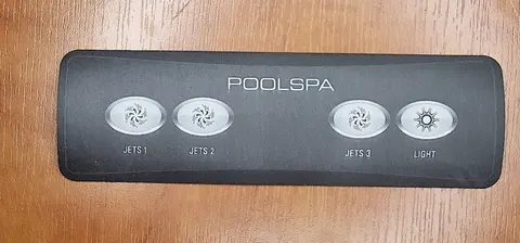 Naklejka / film / folia na panel sterujący Balboa VX40 (JET 1 , JET 2 , JET 3 , LIGHT) - logo PoolSpa