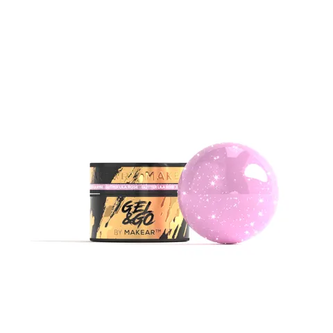 Makear GG24 Żel Budujący Glitter Lila Rose 15 ml