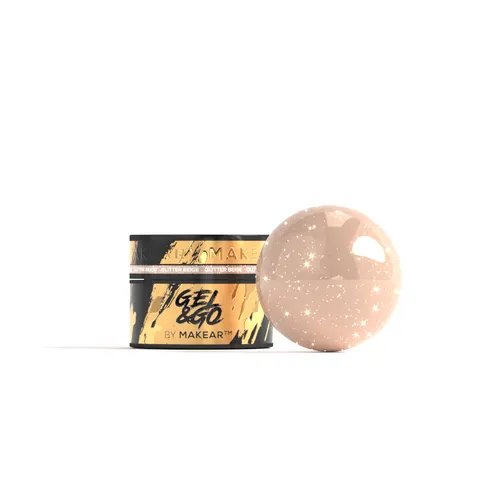 Makear GG25 Żel Budujący Glitter Beige 15 ml