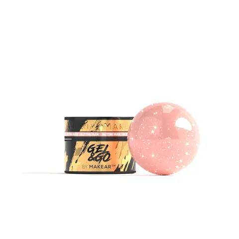 Makear GG26 Żel Budujący Glitter Nude 15 ml