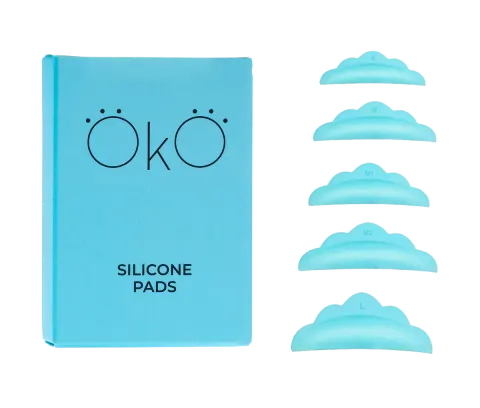 Zestaw walków silikonowych do laminacji rzęs OkO, 5 par (S, M, M1, M2, L)