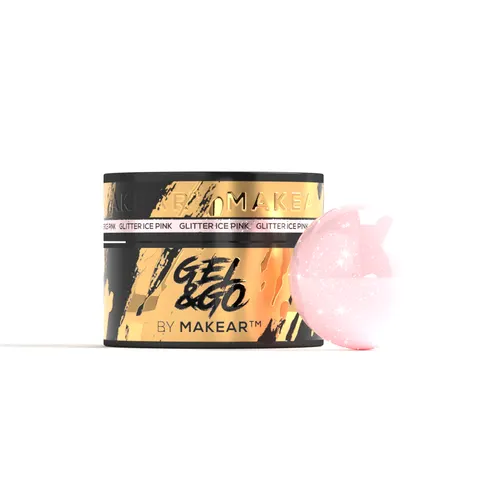 Makear GG21 Żel Budujący Glitter Ice Pink 50 ml