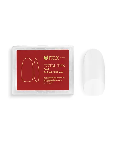 Soft Gel Tips F.O.X Total tips Oval 240 szt