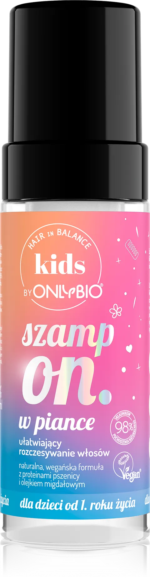 ONLYBIO Szampon do włosów w piance do wrażliwej skóry głowy dziecka 150ml