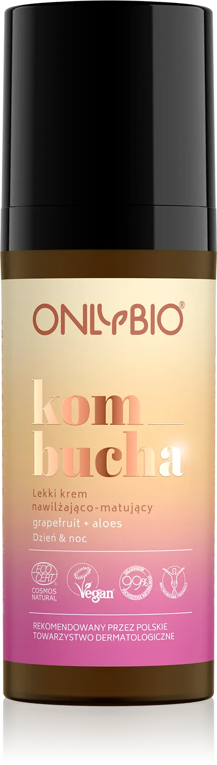 Onlybio Lekki krem do twarzy nawilżająco matujący Kombucha 50ml