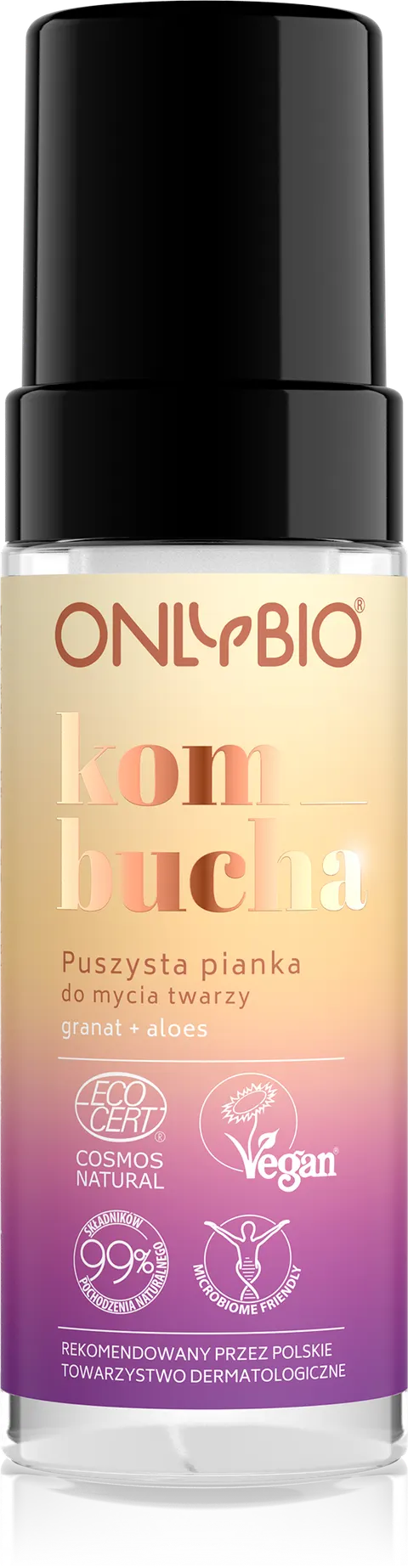 Onlybio Puszysta pianka do mycia twarzy Kombucha 150ml