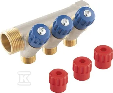 FERRO rozdzielacz sanitarny 1"x1/2", 2-drogowy