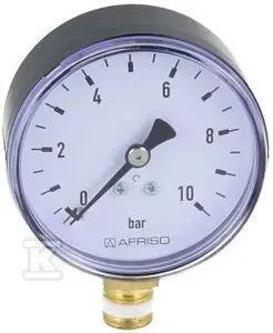 Manometr grzewczy RF 63 RAD, fi 63 mm, 0-10 bar,