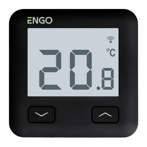 Regulator temperatury internetowy ENGO E10-B podtynkowy, czarny, 230V