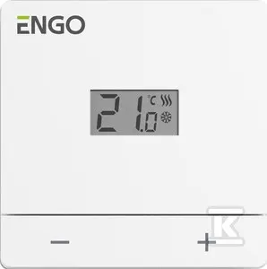 Regulator temperatury przewodowy, ENGO EASY230W, dobowy, natynkowy, biały, 230V o