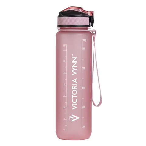 Victoria Vynn Bidon z Ustnikiem i Słomką Na Wodę Różowy 1000 ml