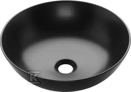 Invena Tinos umywalka nablatowa 39,5 cm czarna