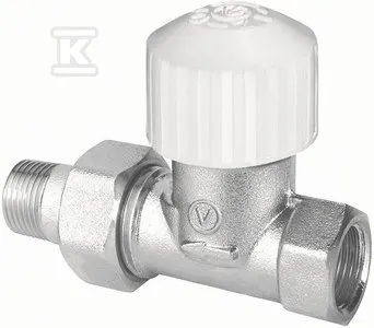Zawór termostatyczny prosty VECTOR typ ZT22 DN20, niklowany , z