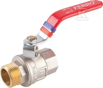 Zawór kulowy nakrętno-wkrętny z dźwignią, 1", F-Power