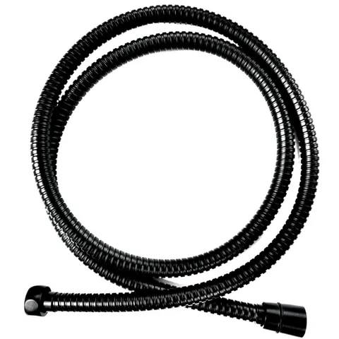 Stalowy wąż natryskowy Dark, 150 cm, czarny