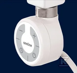 Grzałka grzejnikowa Onnline MOA 600W biała RAL 9016 kabel spiralny