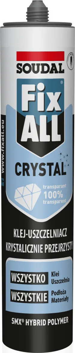 Klej-uszczelniacz hybrydowy Fix All Crystal 290 ml, bezbarwny