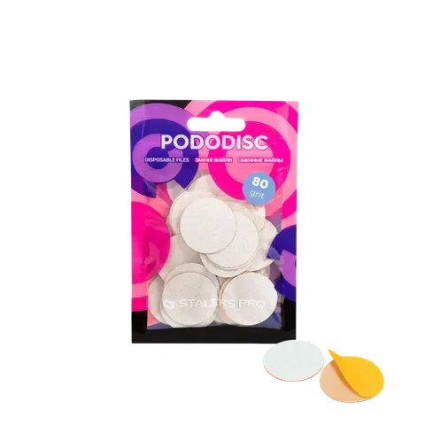 Staleks Wymienne Pilniki Białe do Dysku do Pedicure PODODISC L EXPERT 80 Grit (50 szt)