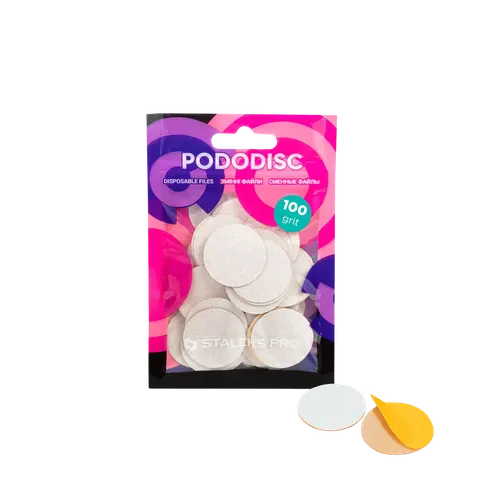 Staleks Wymienne Pilniki Białe do Dysku do Pedicure PODODISC L EXPERT 100 Grit (50 szt)