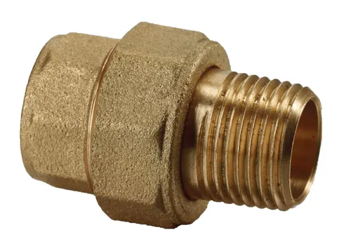 Śrubunek prosty krótki TWIST 1 1/4" mosiądz